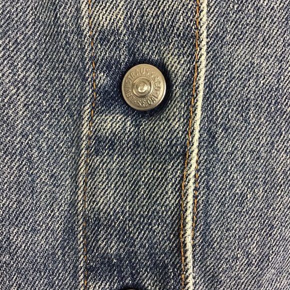 LEVI'S Light Wash Denim Midi Button Down Skirt 12 - Picture 8 of 9